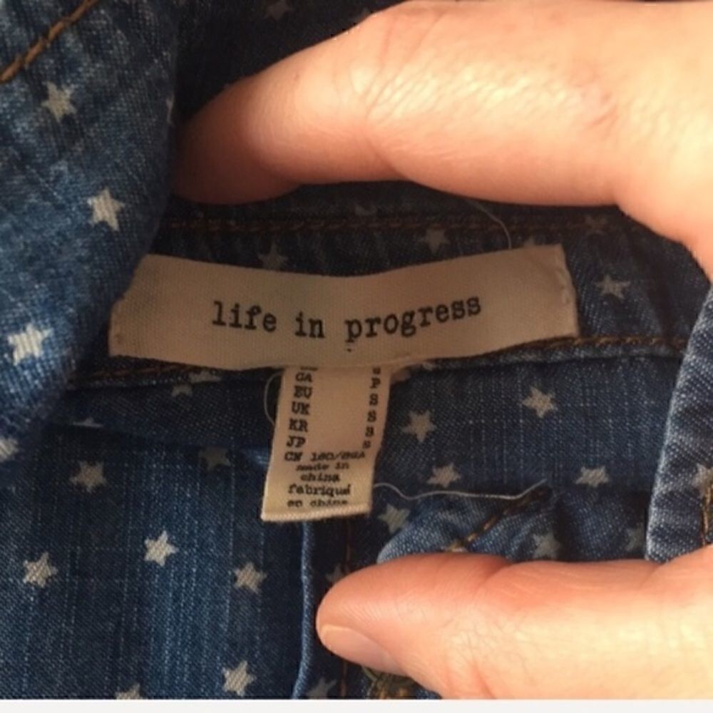 Forever 21 Life Progress Chambray Button Down Top - Picture 6 of 6
